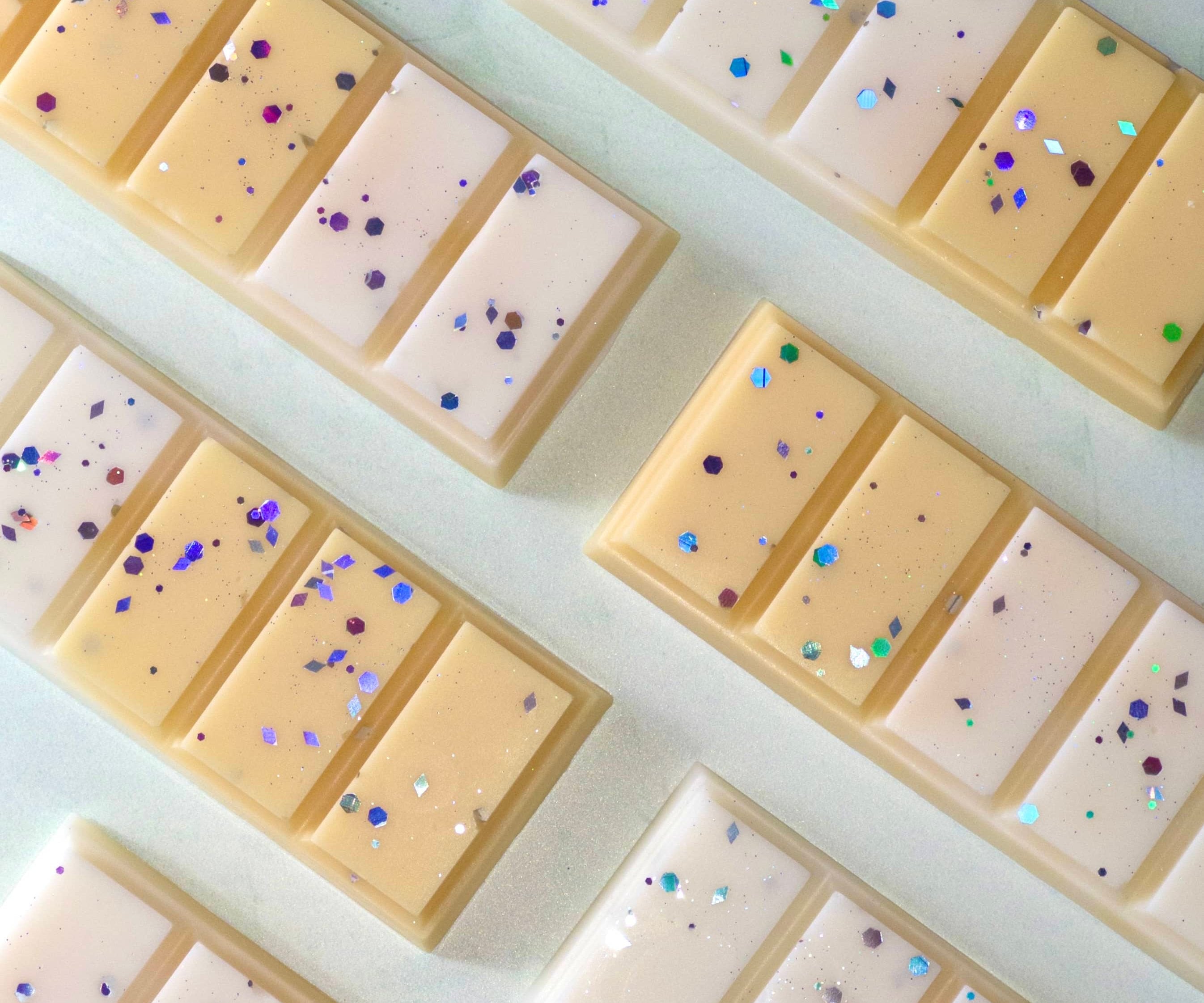 Caitlin Louise Collection's Passionfruit and Paw Paw Soy Wax Melt Snap Bar - flat lay