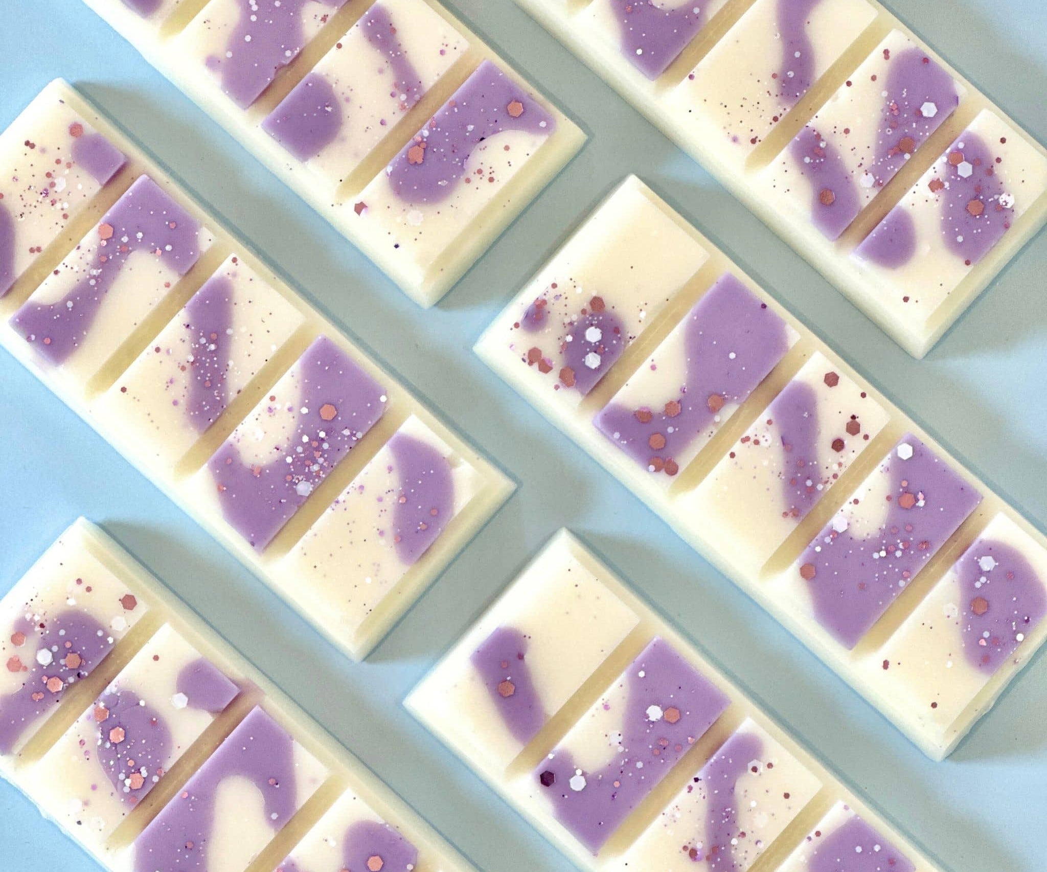 Caitlin Louise Collection's Black Raspberry and Vanilla Handcrafted Soy Wax Melt Snap Bar - flat lay