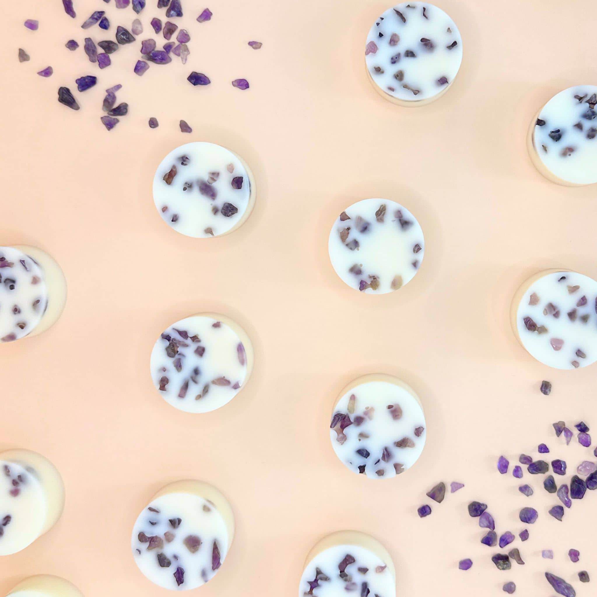 Lavender and Ylang Ylang crystal wax melts - flat lay
