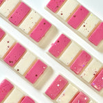 Caitlin Louise Collection's Champagne and Strawberries Soy Wax Melt Snap Bars - flat lay