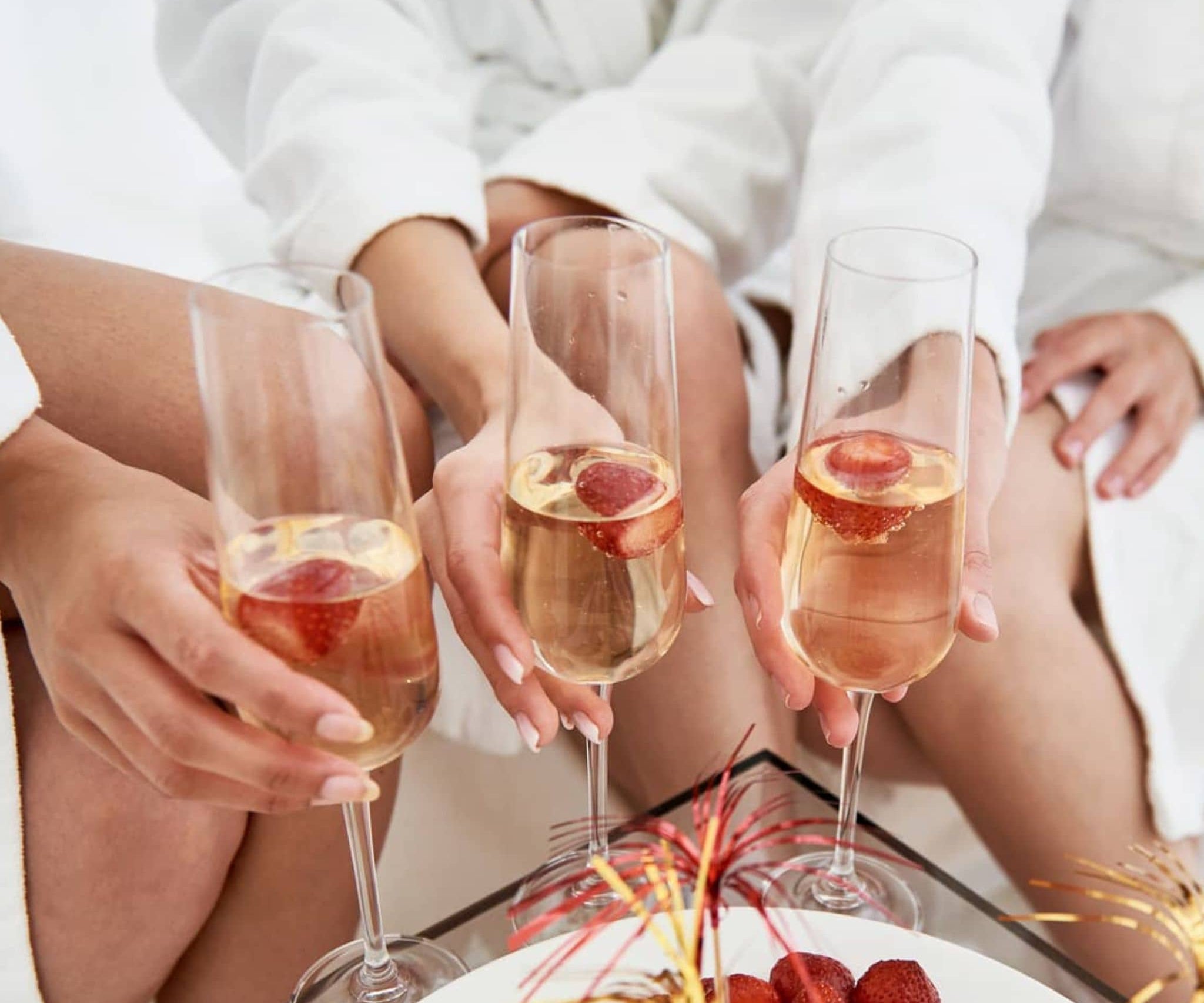 Champagne and strawberry glasses 