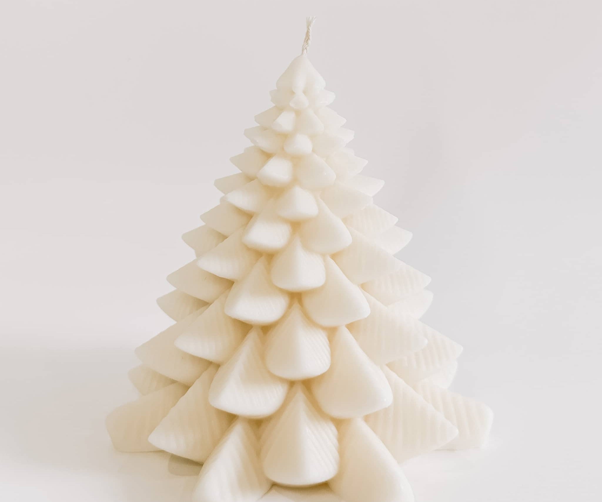 Caitlin Louise Collection's Christmas tree sculptural candle - white background