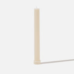 Tall ribbed pillar candle - white background