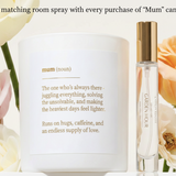 Caitlin Louise fragrance product with flowers in the background