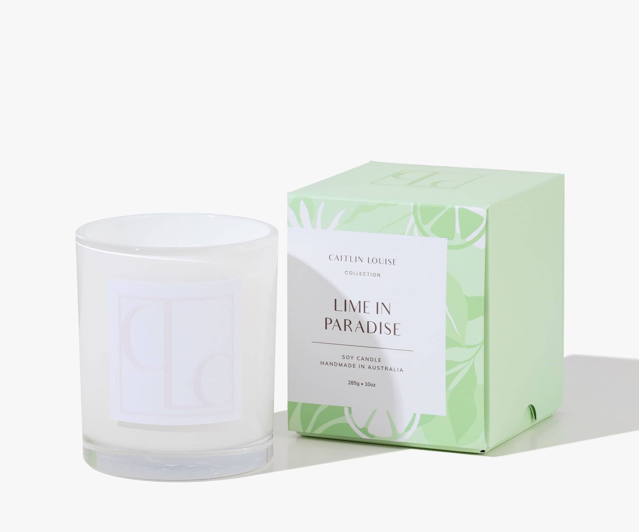 Luxury candle - Lime in Paradise - White background - Front View