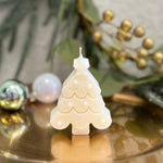 Caitlin Louise Collection's Tiny Tree Sculptural Candle - on gold tray