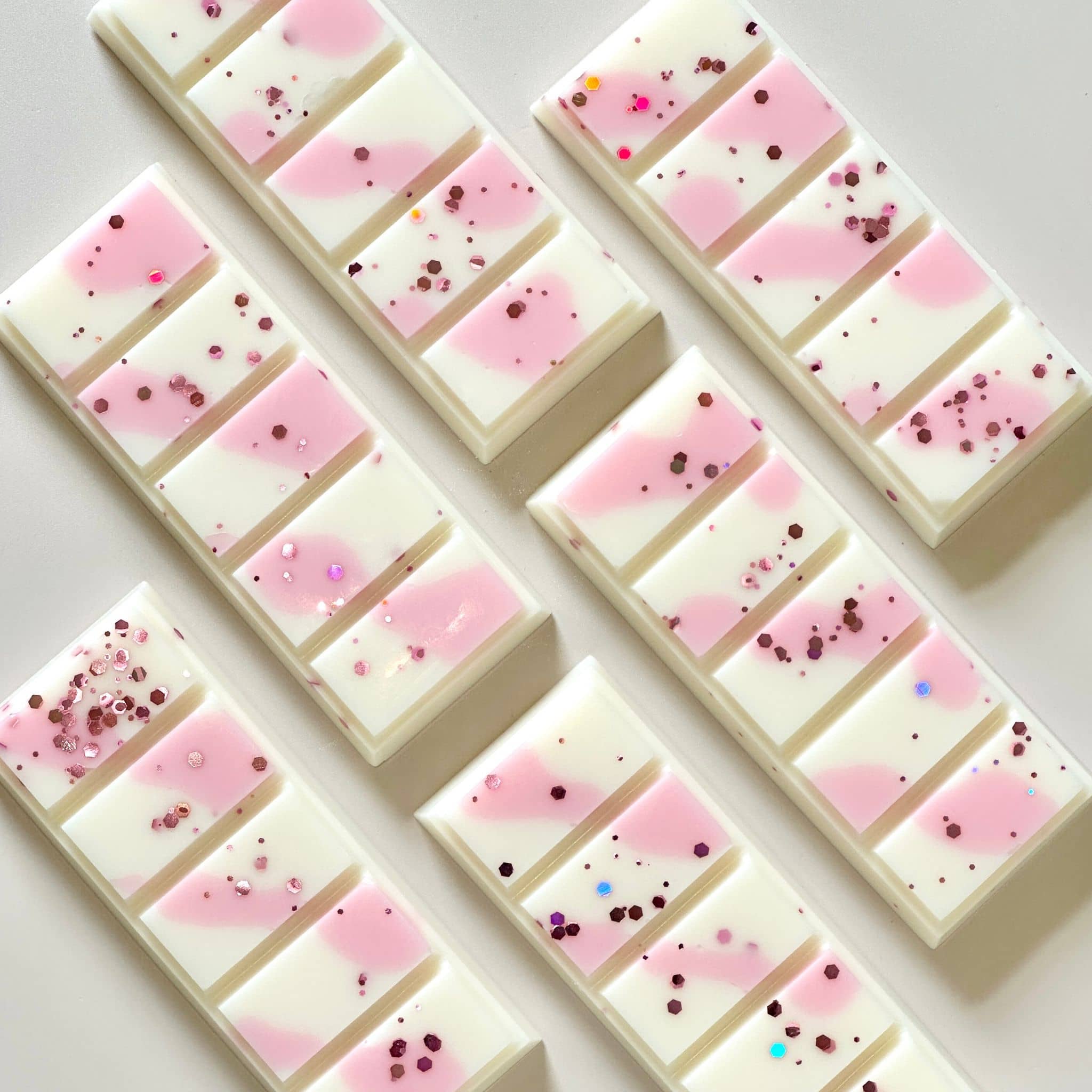 Caitlin Louise Collection Musk Sticks Wax Melt Snap Bar - flat lay on cream background