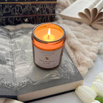 Caitlin Louise Collection The Empyrean Flame Bookish candle - UGC photo styled with books