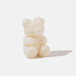 Caitlin Louise Collection white bear shaped sculptural candle - front view - white background