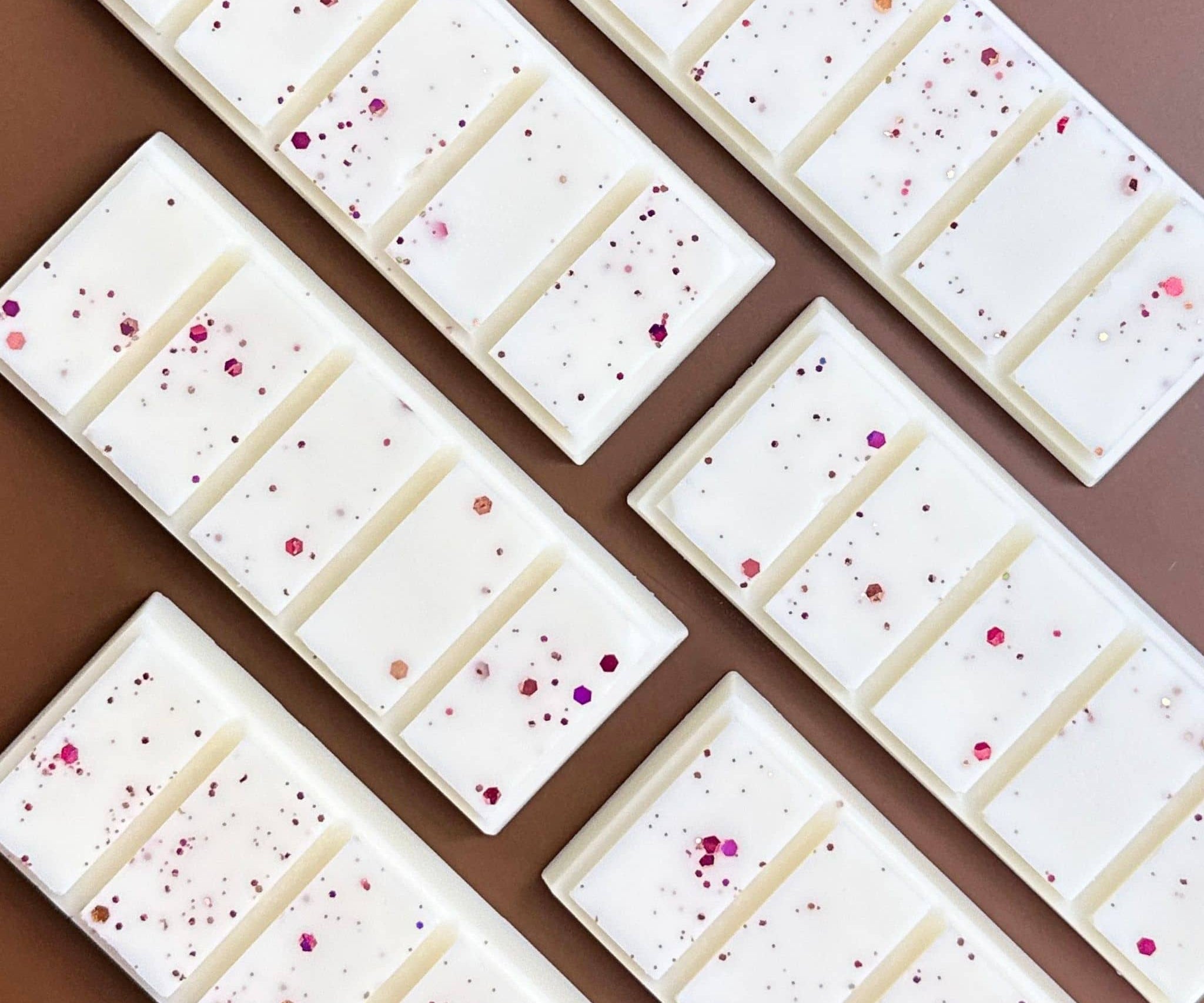 Australian Sandalwood scented wax melt snap bar - flat lay