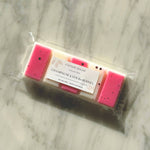 Caitlin Louise Collection's Champagne and Strawberries Soy Wax Melt Snap Bar - close up - birds eye view