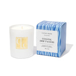 Caitlin Louise Collection candle with a box labeled 'Coastal Driftwood' on a white background