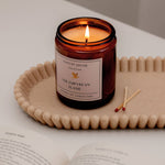 Caitlin Louise Collection The Empyrean Flame Bookish Candle - on tray with book and matches