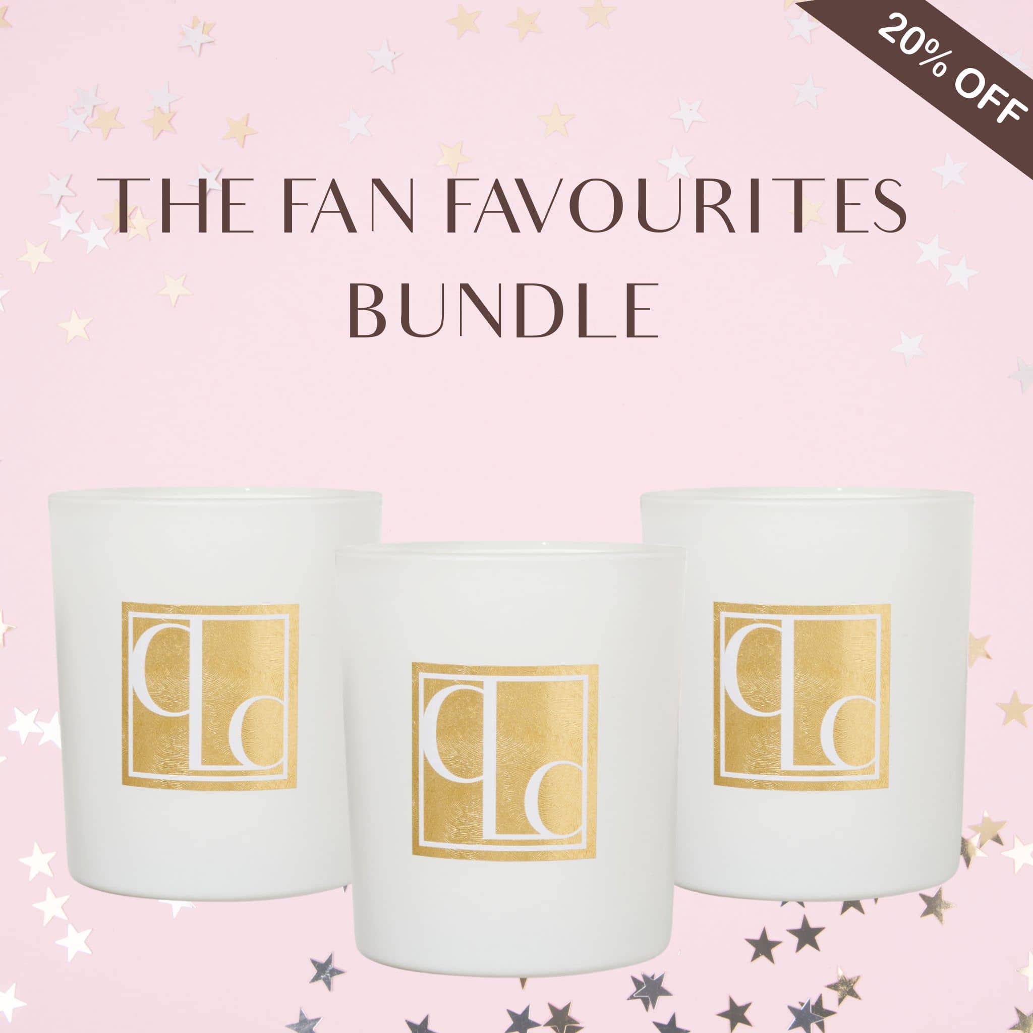 Caitlin Louise Collection Fan Favourites Candle Bundle - pink background with stars