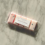 Caitlin Louise Collection's Freesia and Raspberry Soy Wax Melt Snap Bar - close up - birds eye view