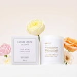 Caitlin Louise Collection Mother's Day candle with flowers on a light background