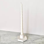 Ribbon twisted taper candle in holder