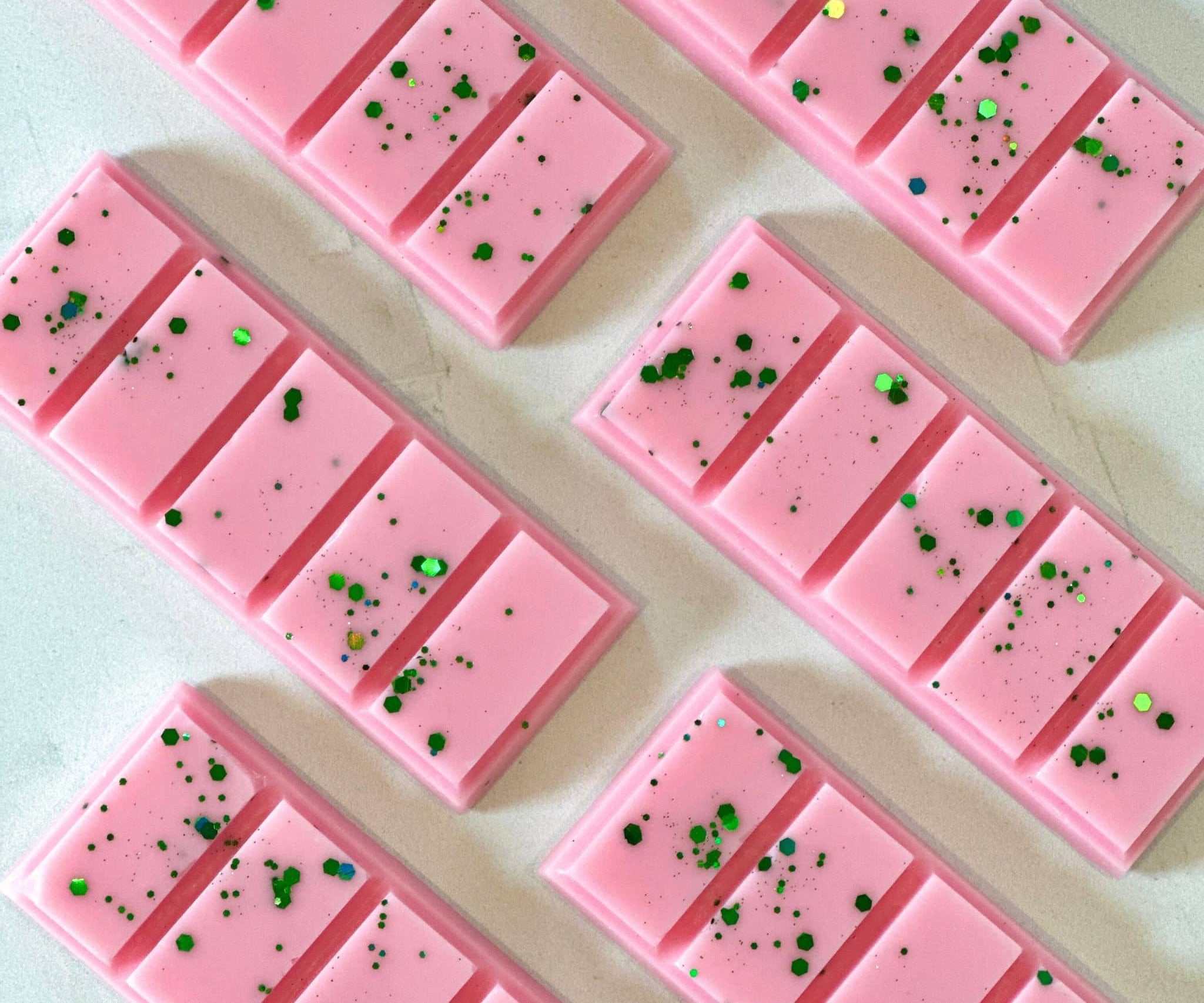 Caitlin Louise Collection's Watermelon and Lemonade Soy Wax Melt Snap Bar - flat lay