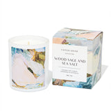 Caitlin Louise Collection Wood Sage and Sea Salt Artist Candle - white background